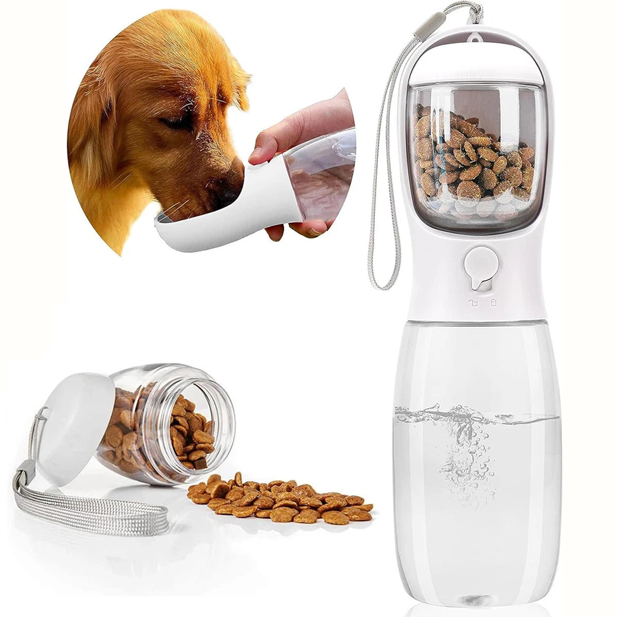 550ML Portable Pet Water Bottle for Dogs and Cats Travel Drinking Cup