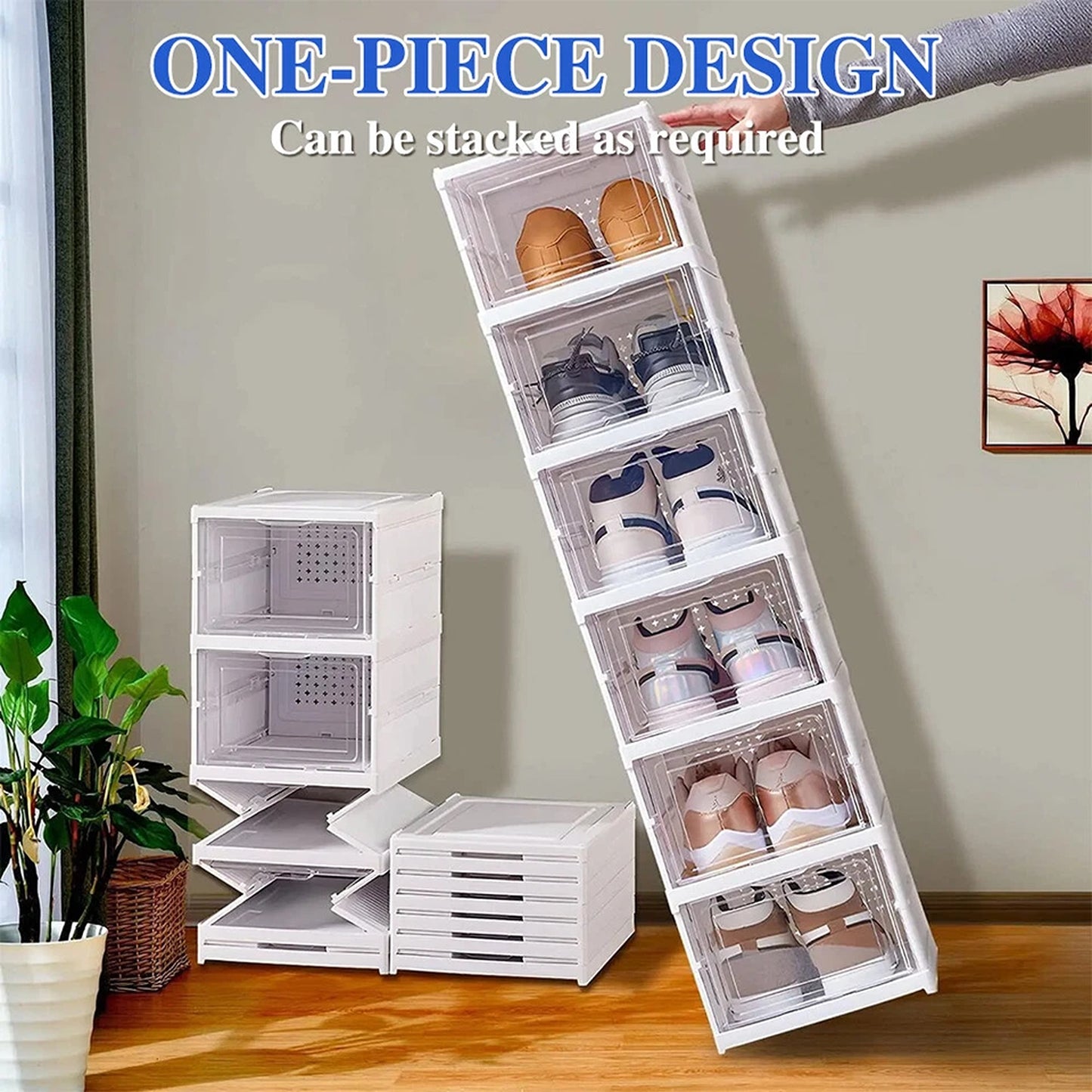 Foldable Shoe Organizer Stand 6 Tier Storage Rack For Shoes