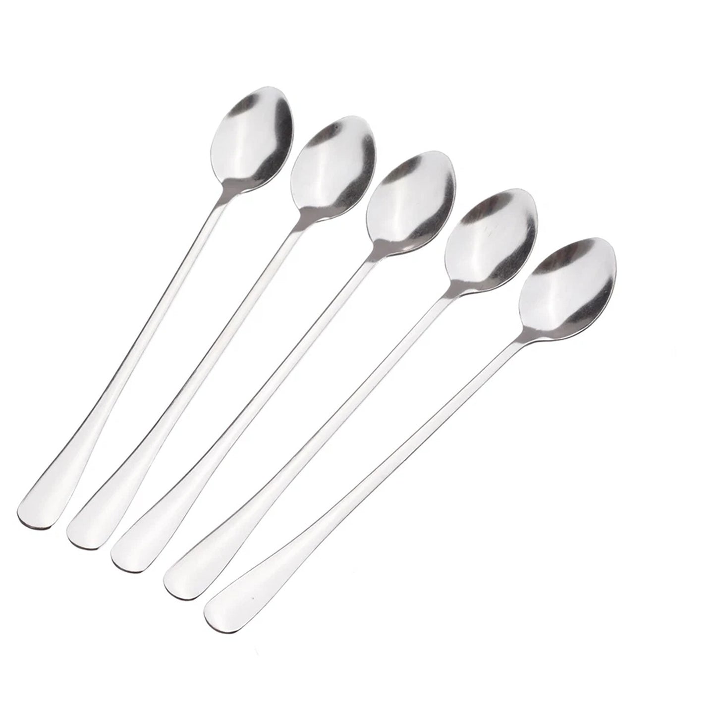 10 Piece Stainless Steel Long Handle Tea and Coffee Spoons
