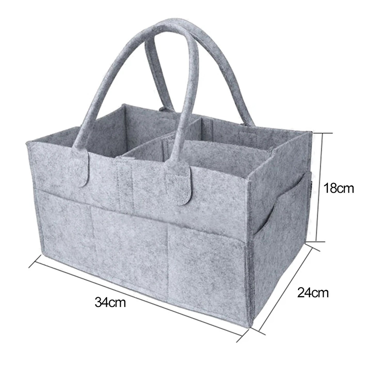 Portable Baby Diaper Storage Caddy Large Capacity Nursery Organizer