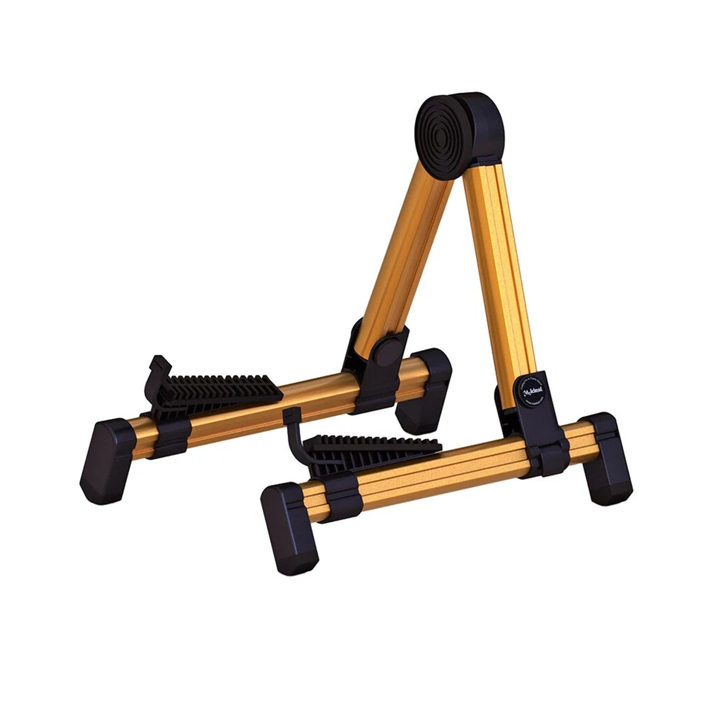 Gold Folding Guitar Floor Stand for Electric Acoustic and Bass