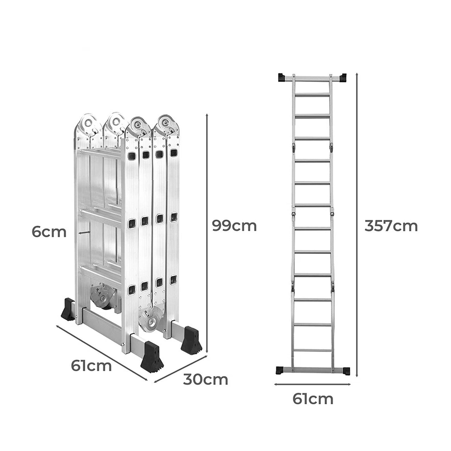 Multi Purpose Aluminium Folding Ladder 3.6M Extension Step