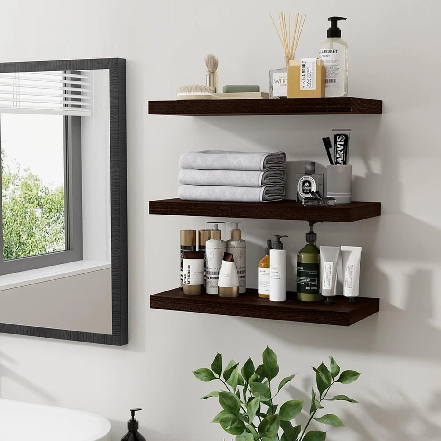 3 Piece Wall Mounted Storage Shelf Set