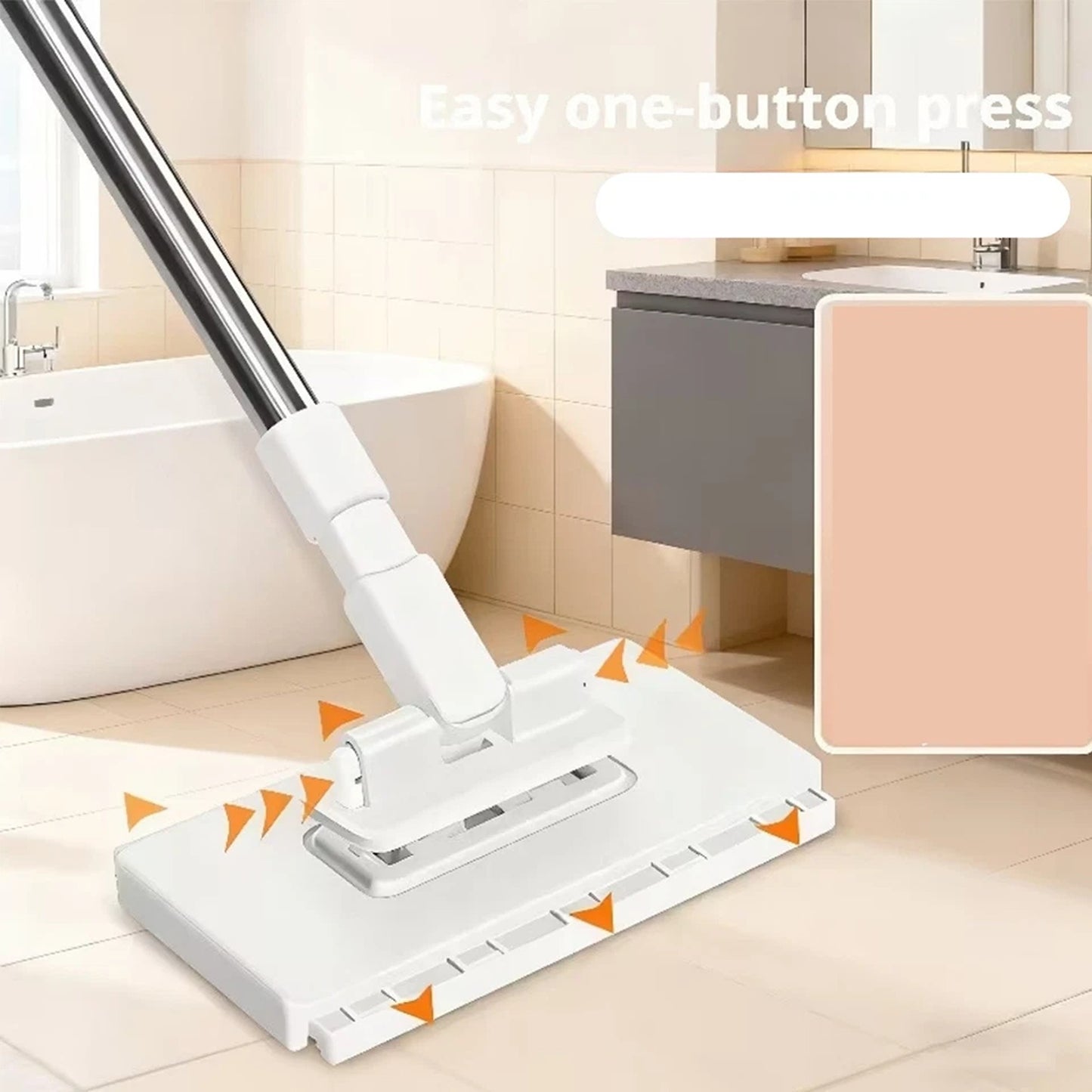 Hands Free Mini Mop with Automatic Cloth Changing
