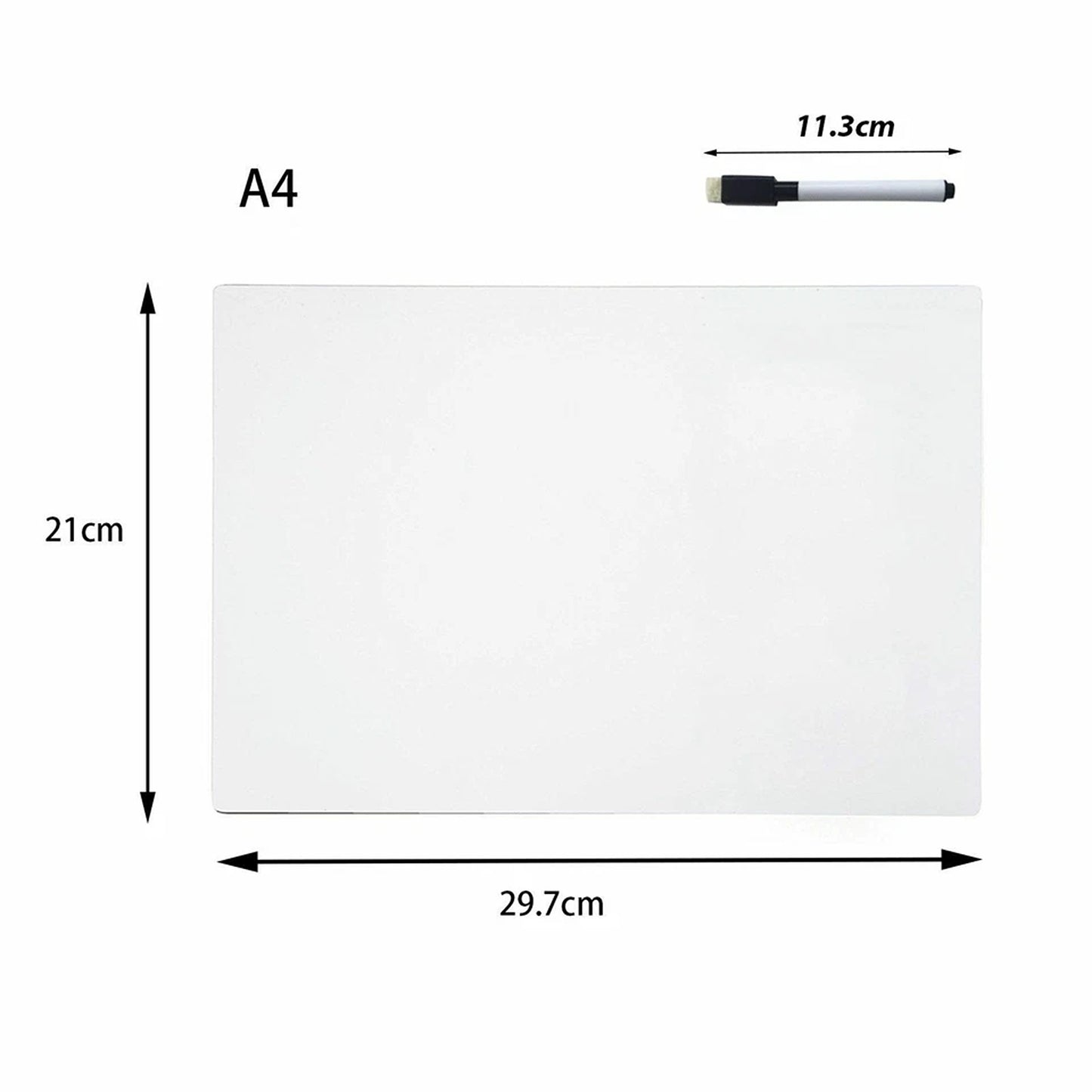 A4 Fridge Whiteboard Planner with Pen and Eraser
