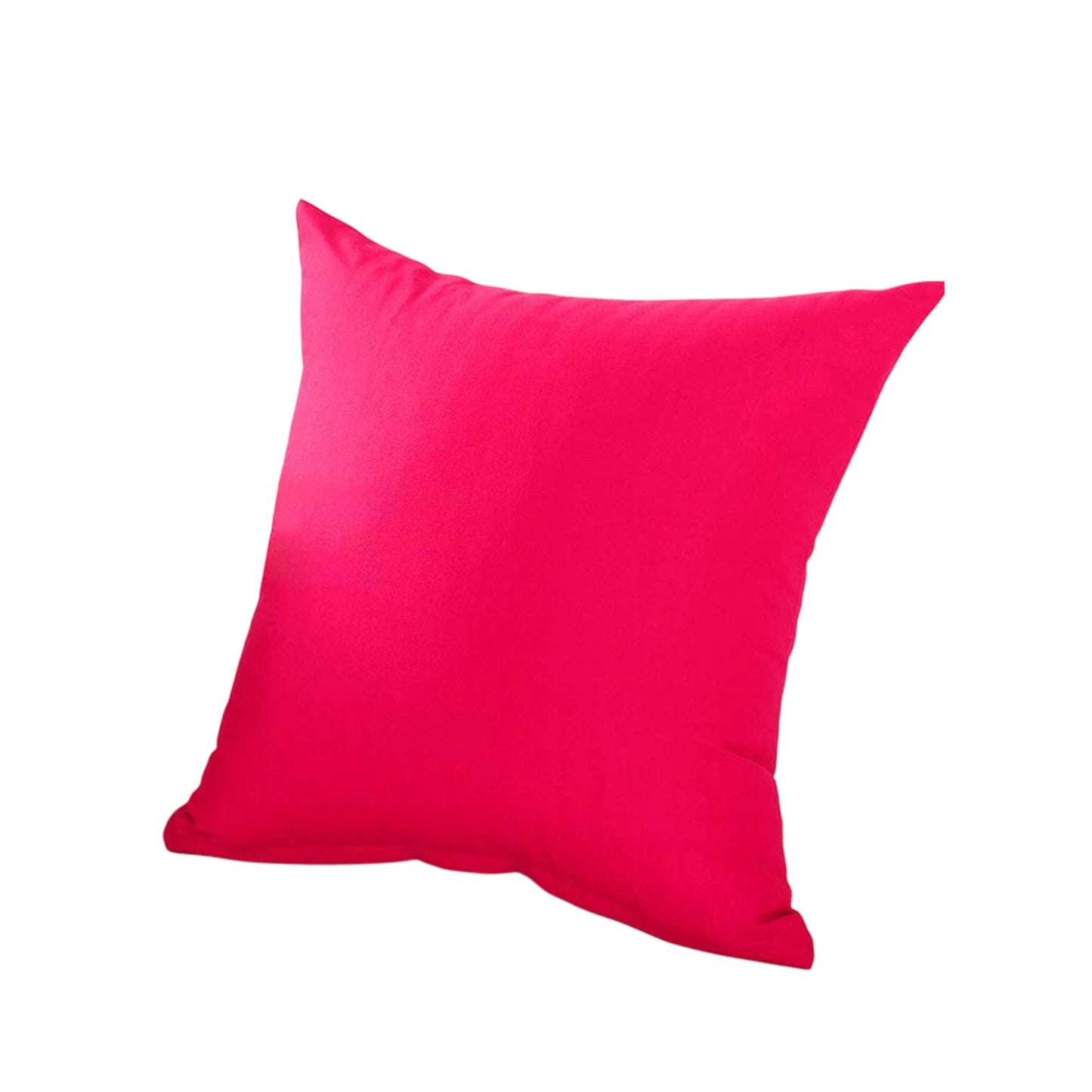 Hot Pink Minimalist Plain Cushion Cover Soft Decorative Pillow Case