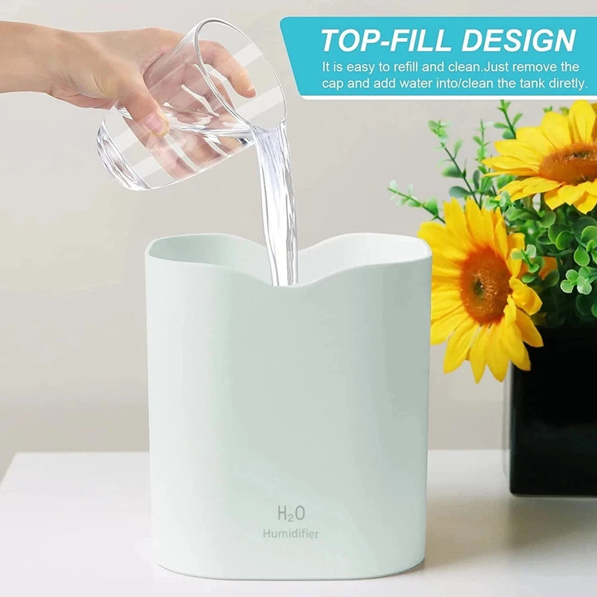 2L Ultrasonic Cool Mist Air Humidifier Aroma Diffuser for Home Bedroom