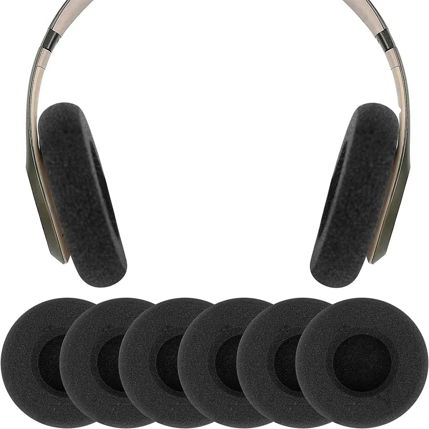 10 Piece Replacement Ear Pads for Headphones and Headsets 5.5cm
