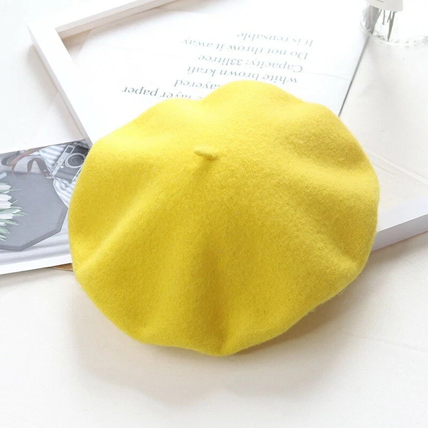 Womens Wool Beret Hat French Style Winter Cap