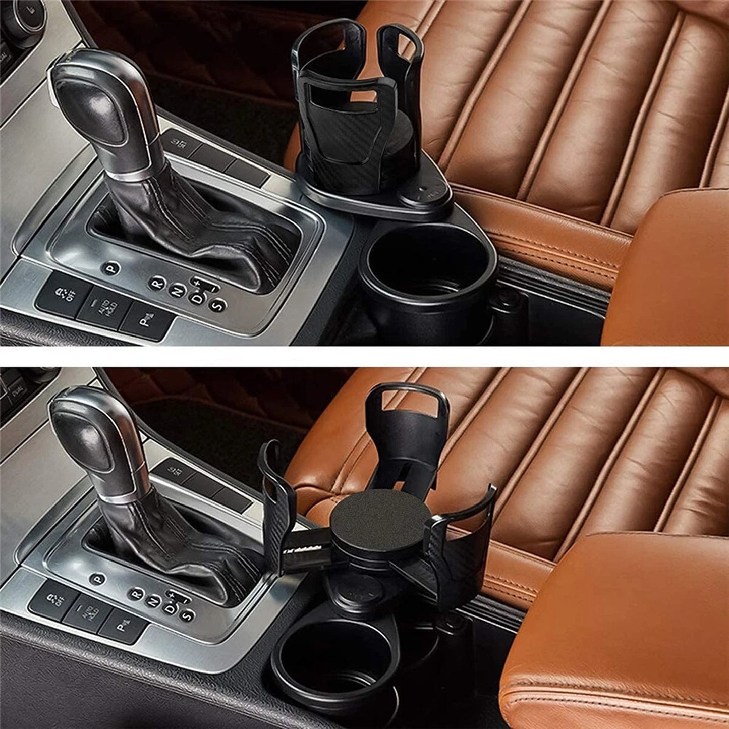 Adjustable 2 in 1 Car Cup Holder Expander with Storage