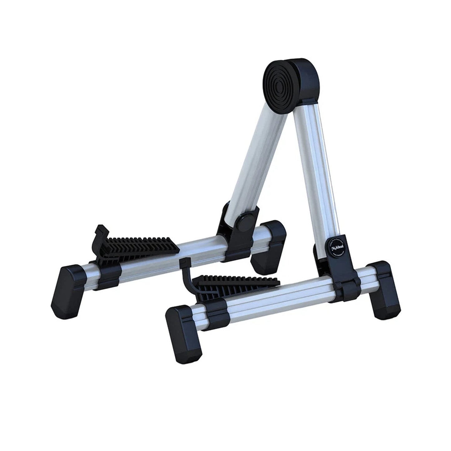 Silver Folding Guitar Floor Stand for Electric Acoustic and Bass