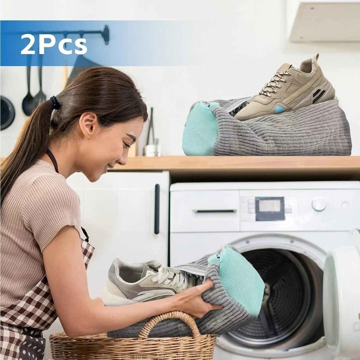 2 Pack Shoe Laundry Bag Washing Machine Sneaker Wash Protector