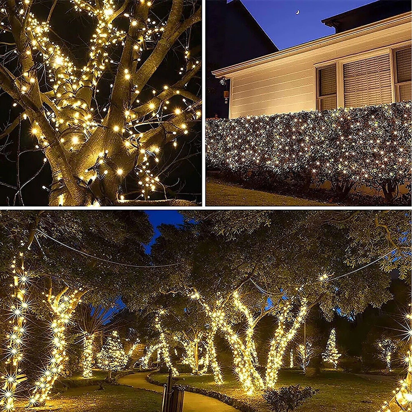 Warm White Solar Fairy String Lights 100 200 500 LED Outdoor Garden Decoration