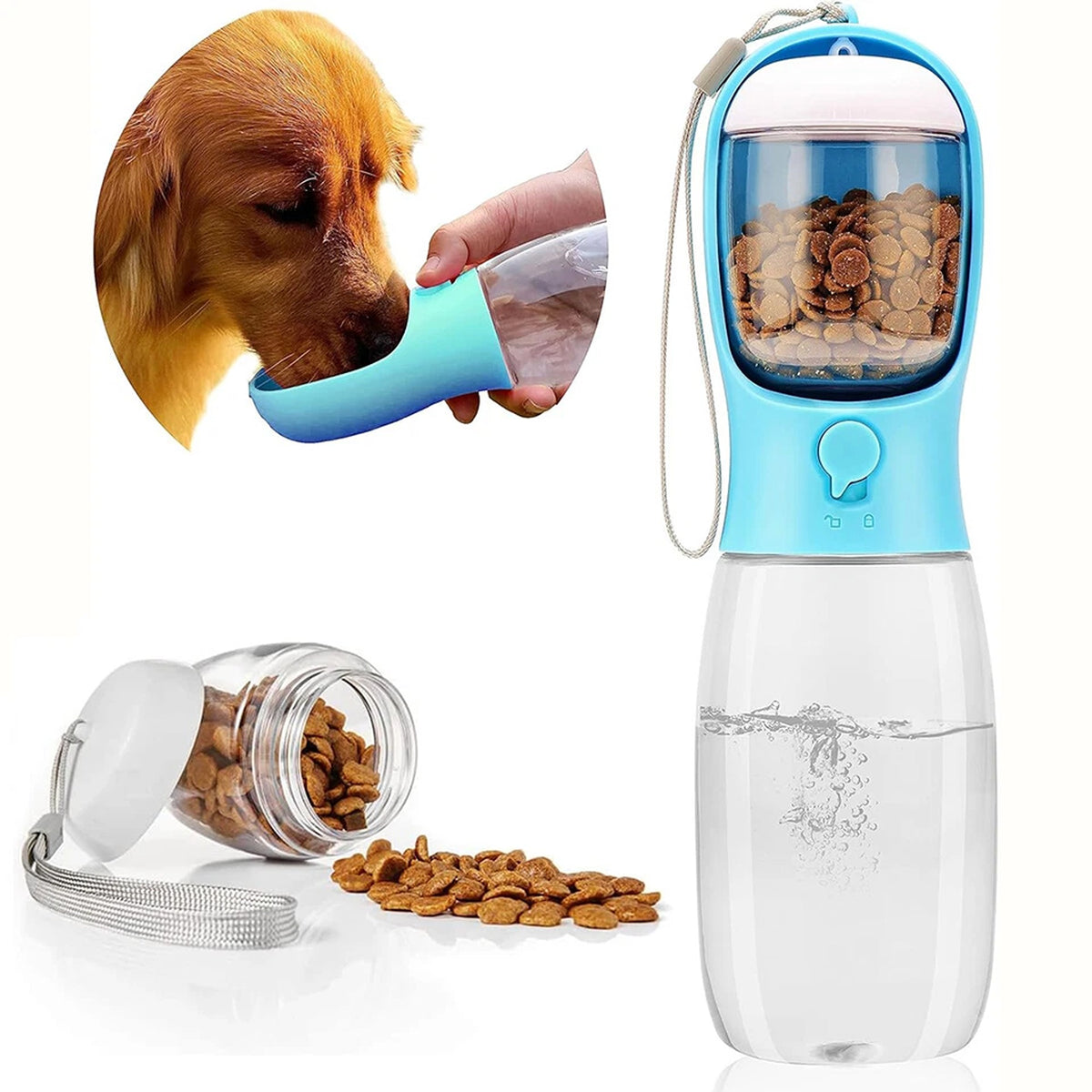 550ML Portable Pet Water Bottle for Dogs and Cats Travel Drinking Cup