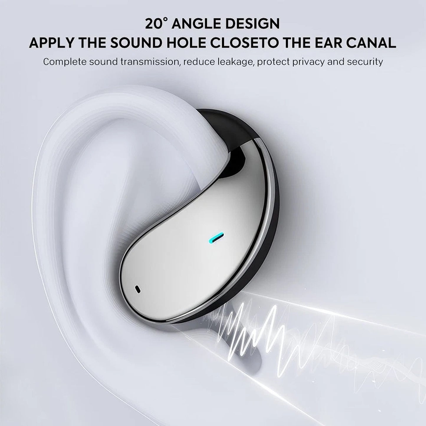 White Wireless Bluetooth Earphones Sport Gym Earbuds With Microphone Sweatproof