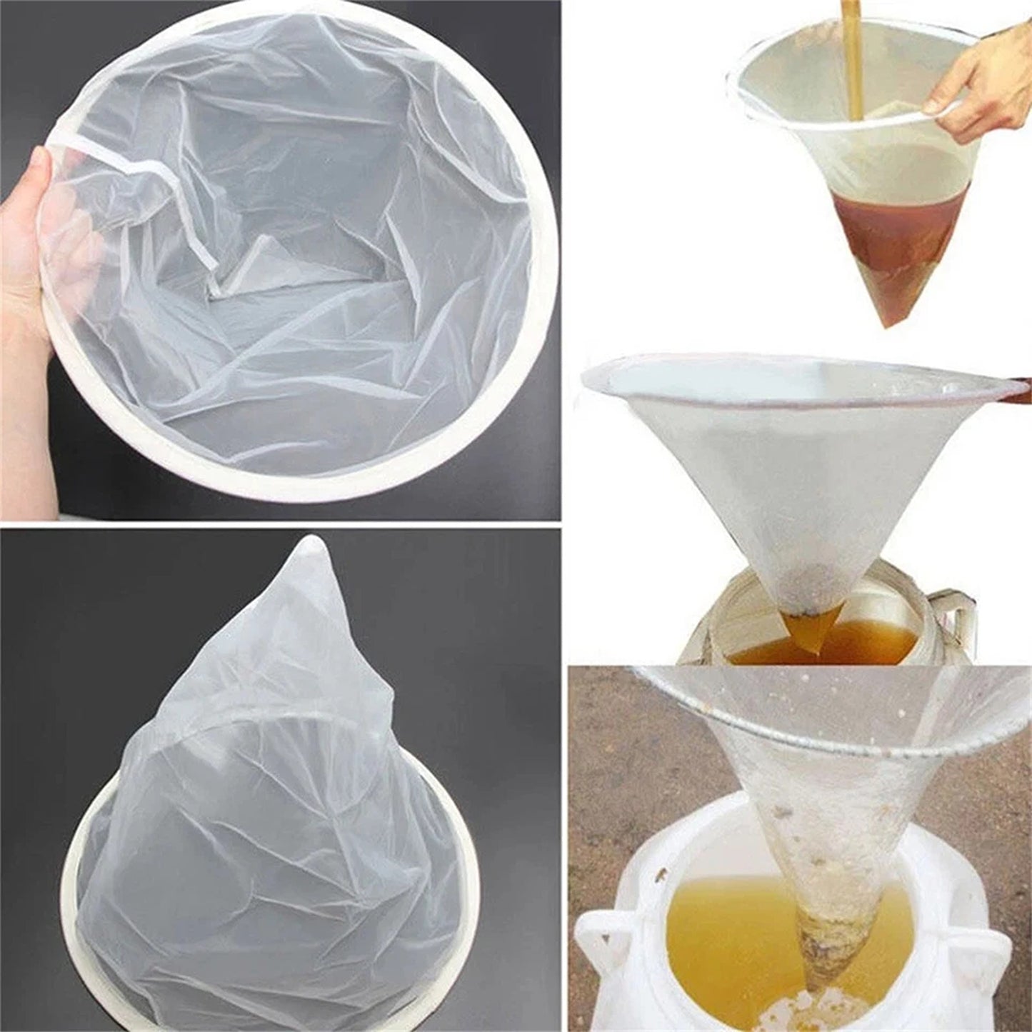 4 Piece 150 Mesh Honey Strainer Filter Set