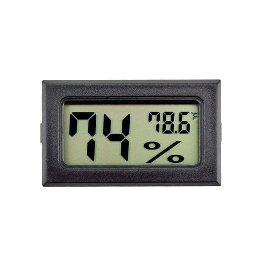 Black Mini LCD Thermometer Hygrometer Indoor Temperature Humidity Gauge Hygrometer Indoor Temperature Humidity Gauge
