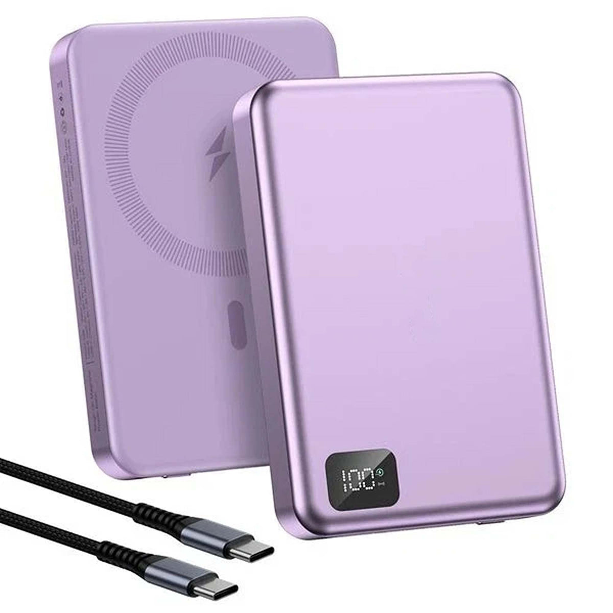 Magnetic Wireless Power Bank Portable Charger USB C for Smartphones 10000mAh