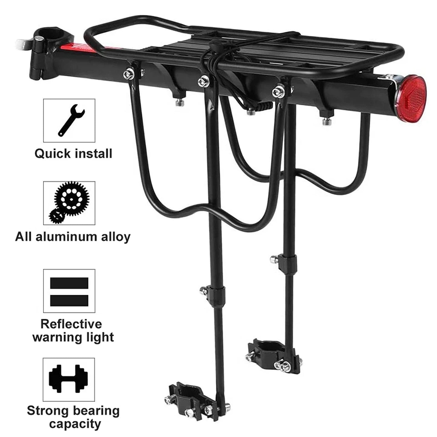 Bike Rear Seat Rack with Pannier Support