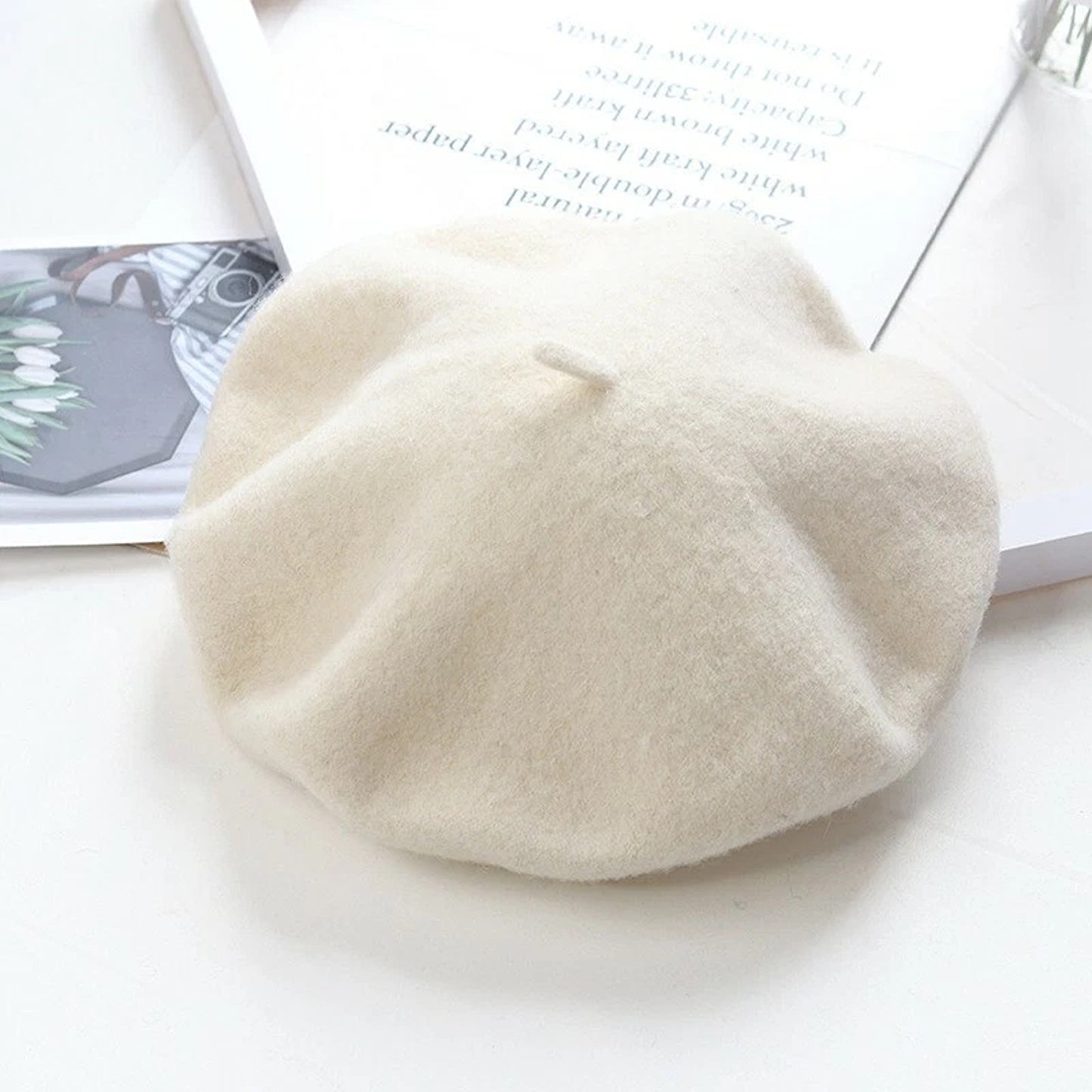 Womens Wool Beret Hat French Style Winter Cap