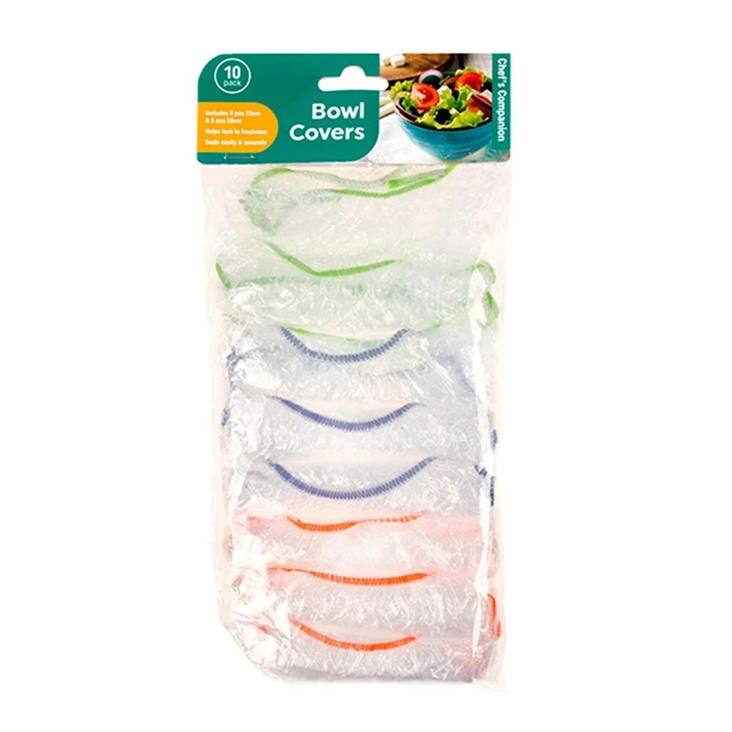 Over Bowl Covers Plastic Elastic Clear Pan Plate Easy Food Cover - 10x