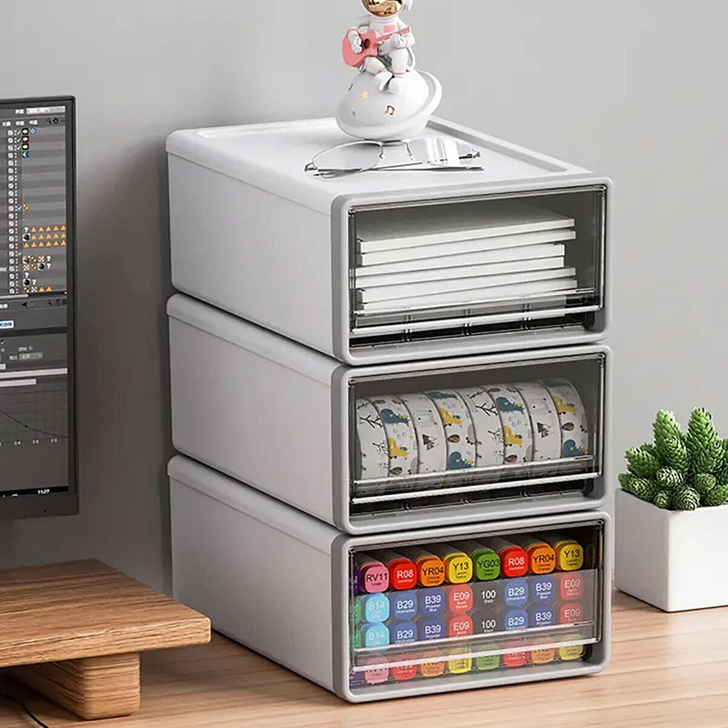 Desktop Office Supplies Organizer Box for Home and Work