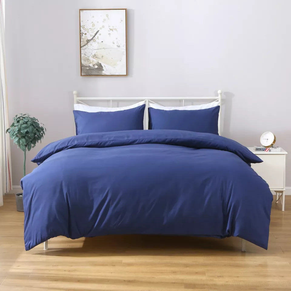 Hotel Quality Luxury Soft Quilt Cover Set - Navy