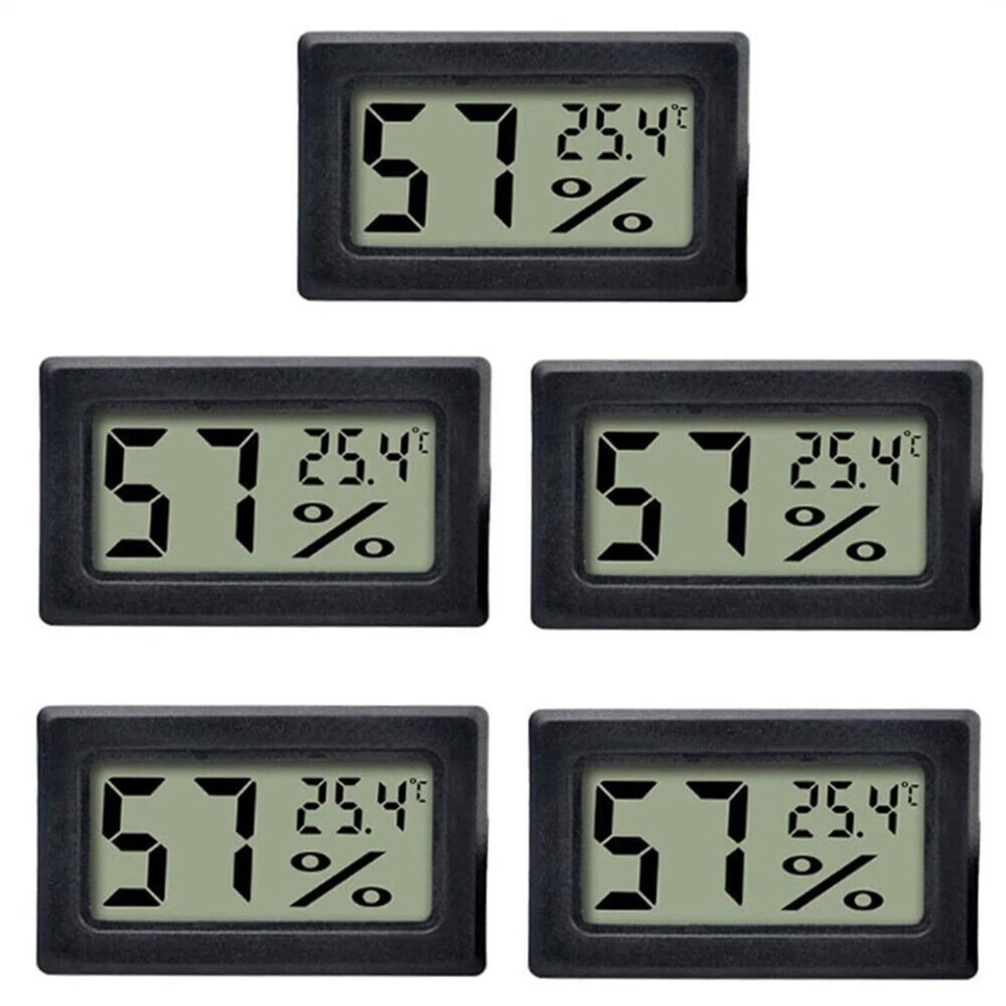 Black Mini LCD Thermometer Hygrometer Indoor Temperature Humidity Gauge Hygrometer Indoor Temperature Humidity Gauge
