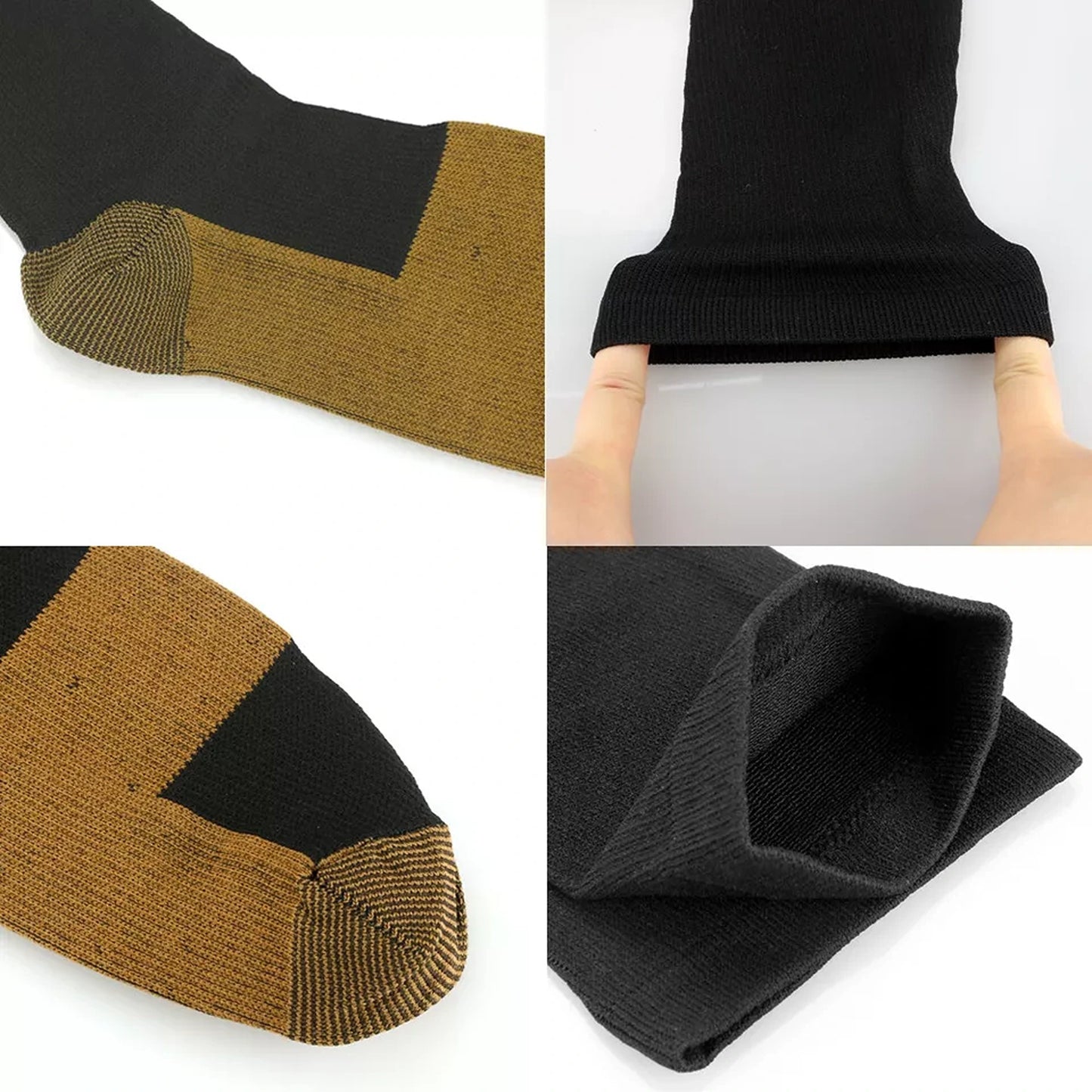 1 Pair Miracle Copper Compression Anti Fatigue Socks