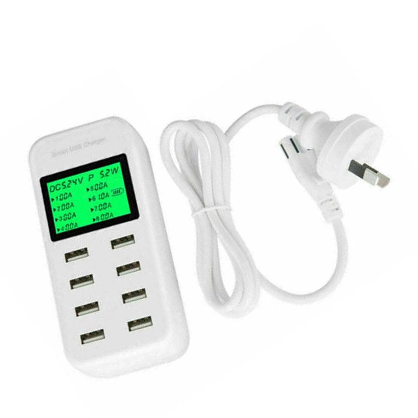 8 Port USB Charging Hub Station Multi Device Charger Dock