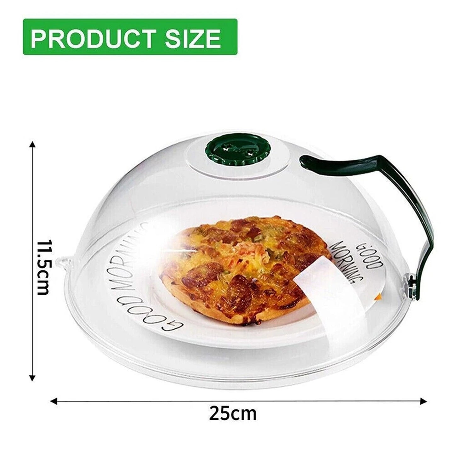 Green Microwave Food Cover Anti Splash Guard with Ventilated Steam Release