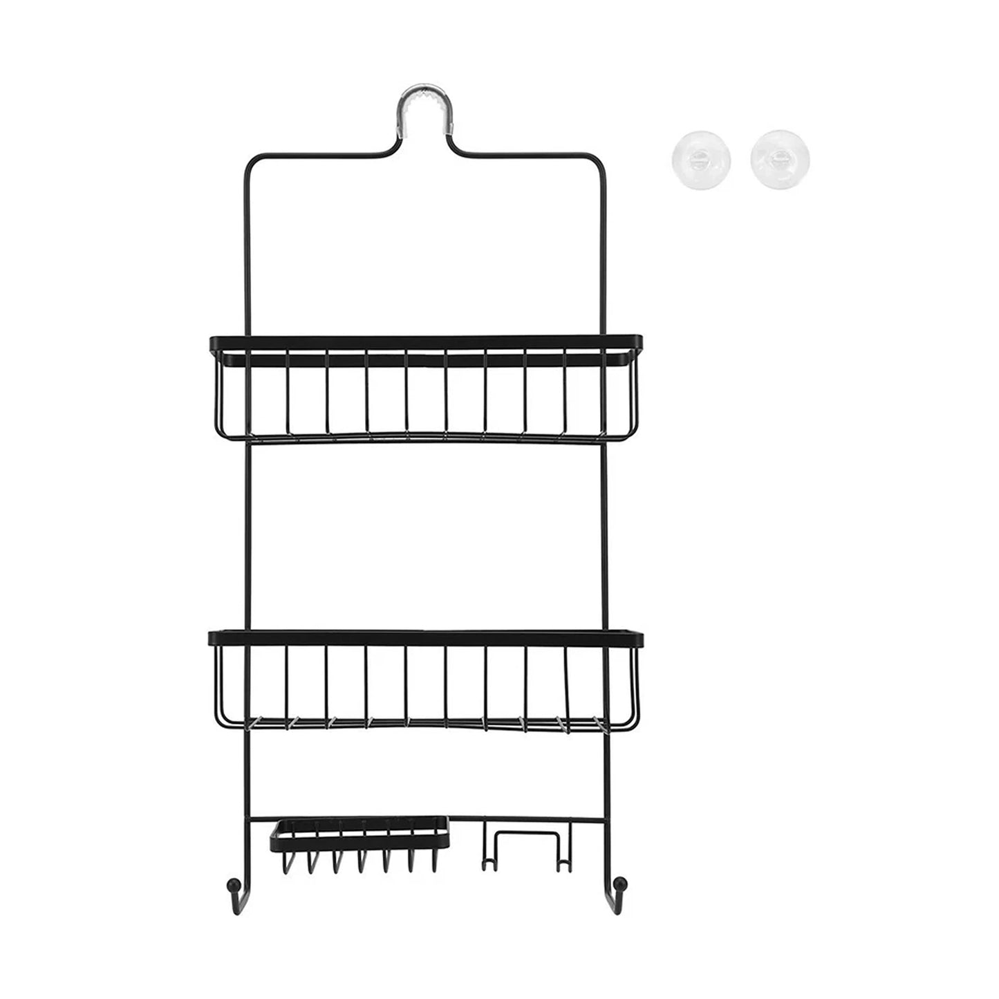 Black Bathroom Shower Caddy Hanging Rack