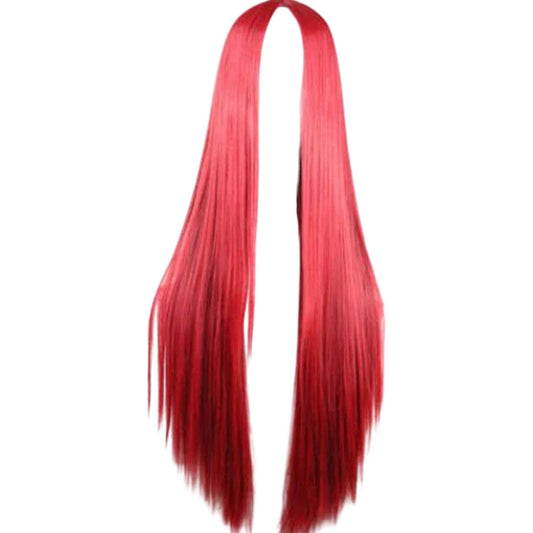 Red Long Straight Costume Wig with Adjustable Cap