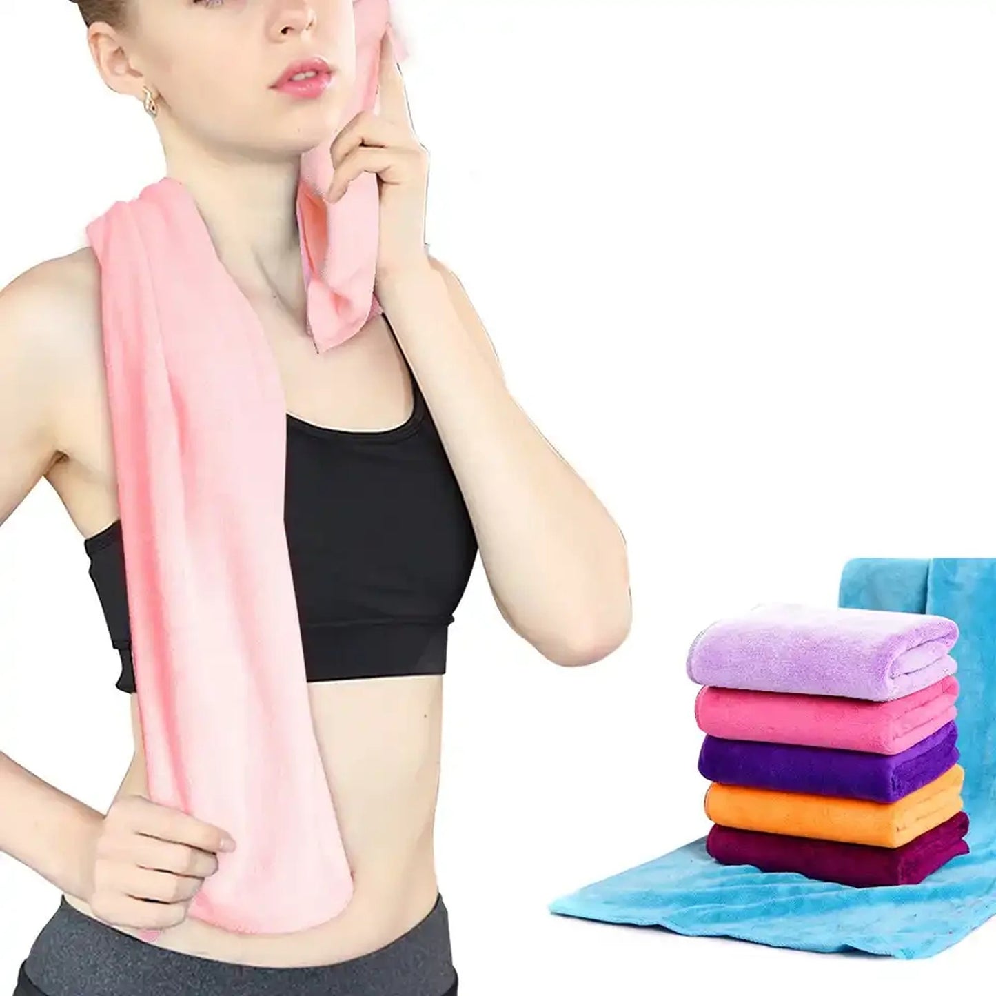 Quick Drying Sport Gym Towel Absorbent Microfibre Micro Fiber Sport Travel
