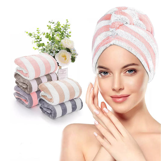 Hair Drying Towel Microfiber Turban Wrap for Bath and Spa