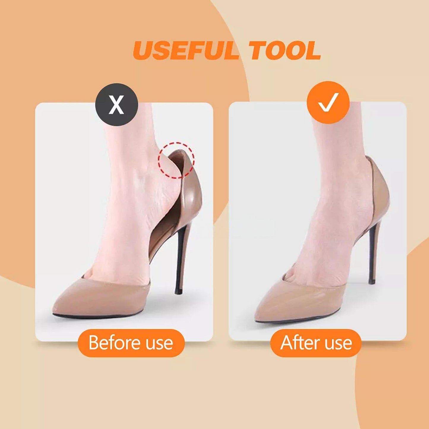 Heel Insole Heel Protector Heel Pad Shoe Liner Shoe Insert Heel Grip 4pcs