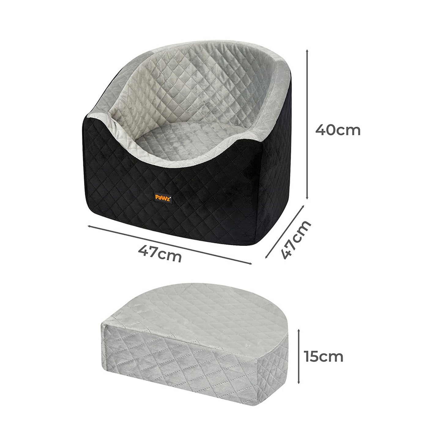 Dog Car Booster Seat Belt Safety Pet Travel Bed Washable Basket