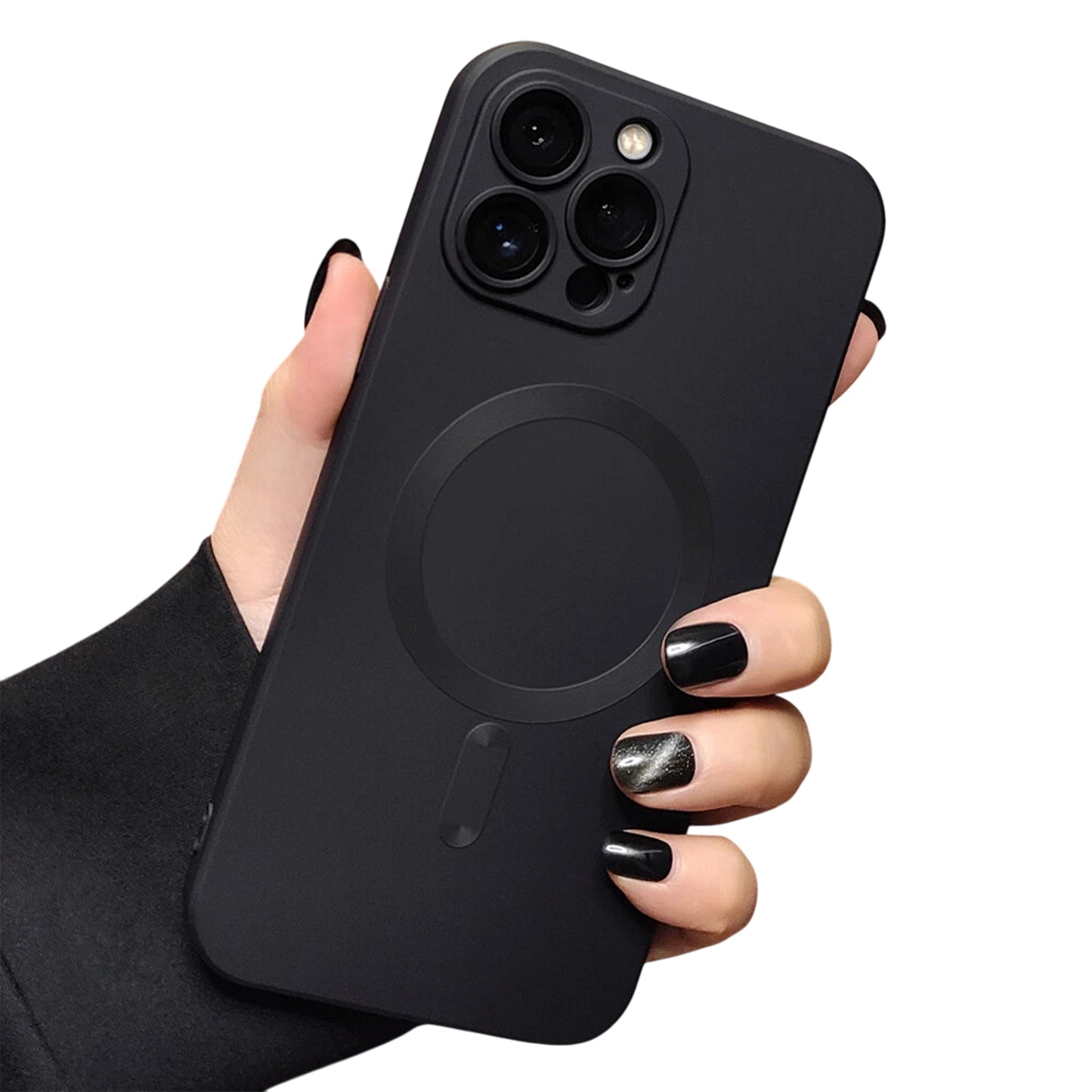 Magnetic Shockproof Case for iPhone 16 15 14 13 12 11 Pro Max Plus - Black