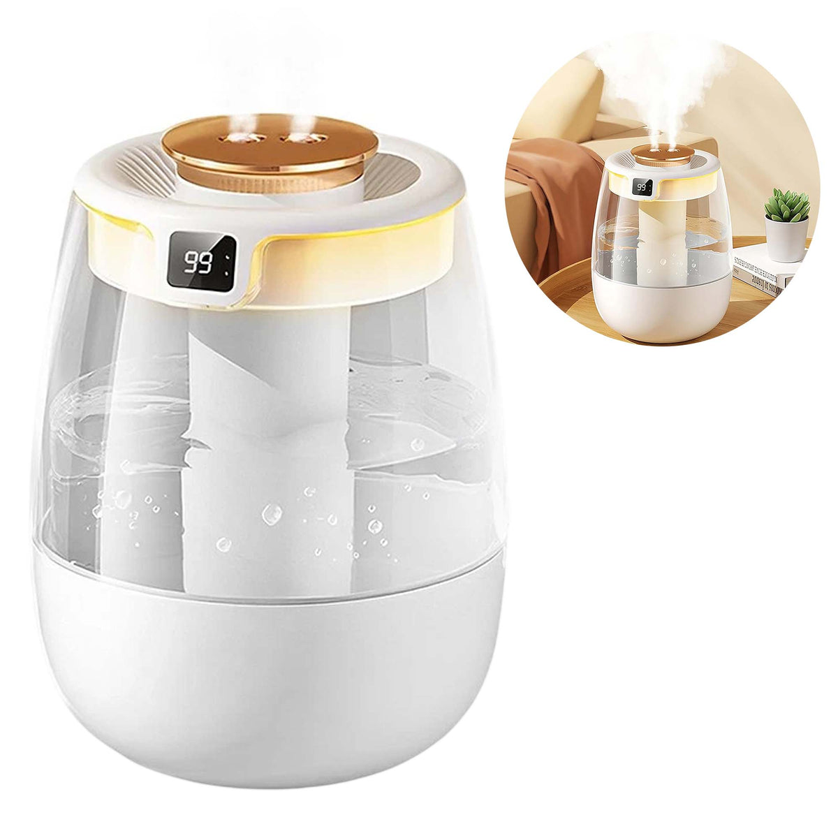 2L Ultrasonic USB LED Aroma Humidifier Essential Oil Mist Diffuser