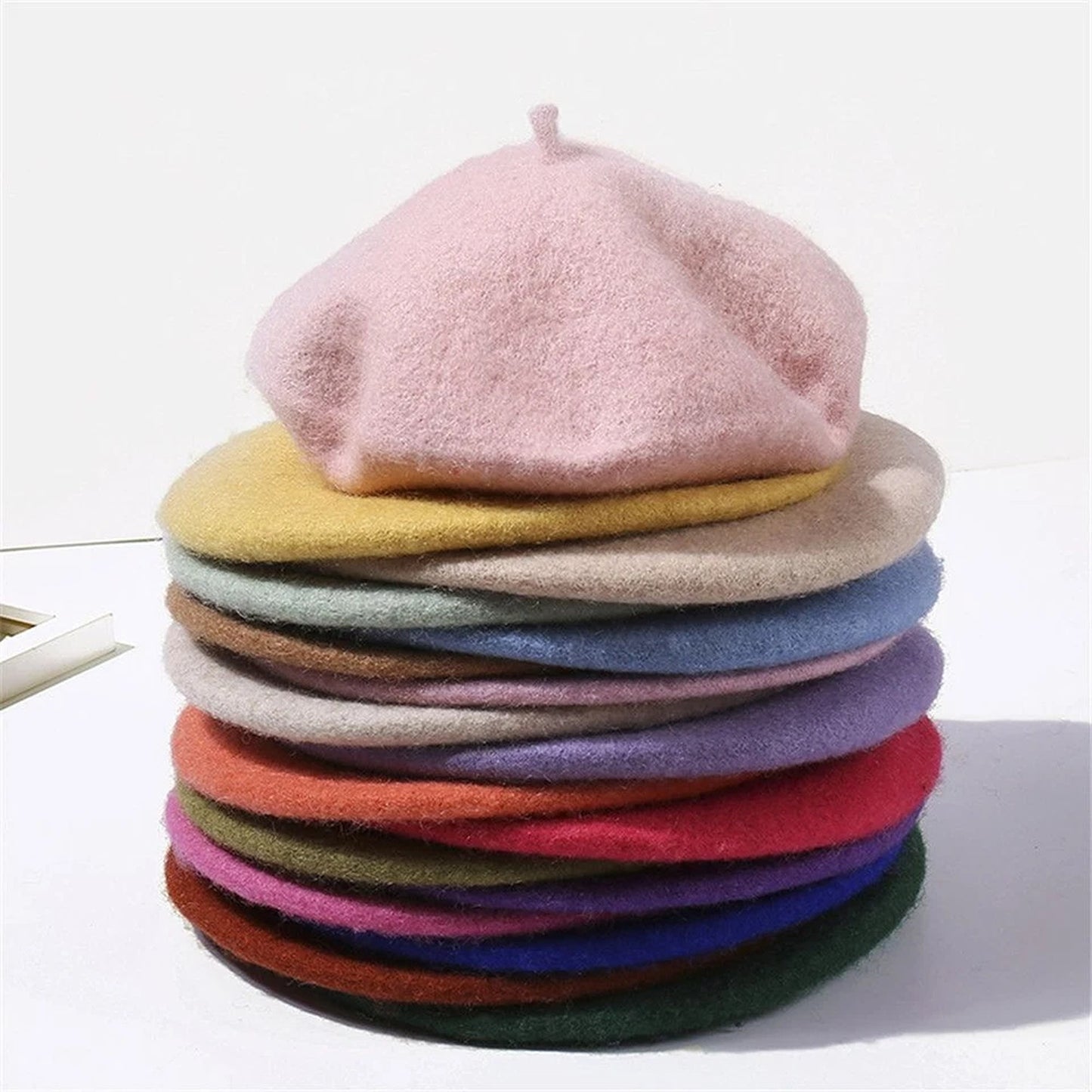Womens Wool Beret Hat French Style Winter Cap