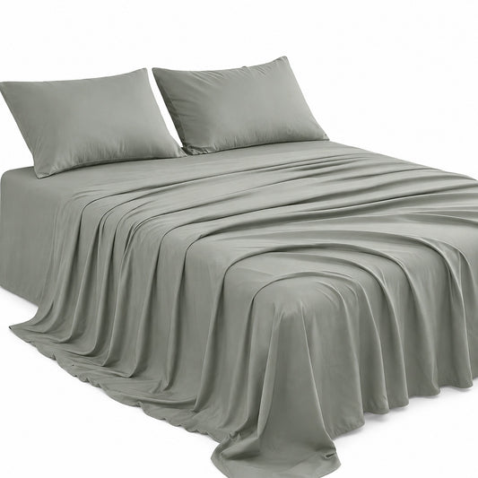 Silver Luxury Hotel Style Bamboo Blend Bedding Set