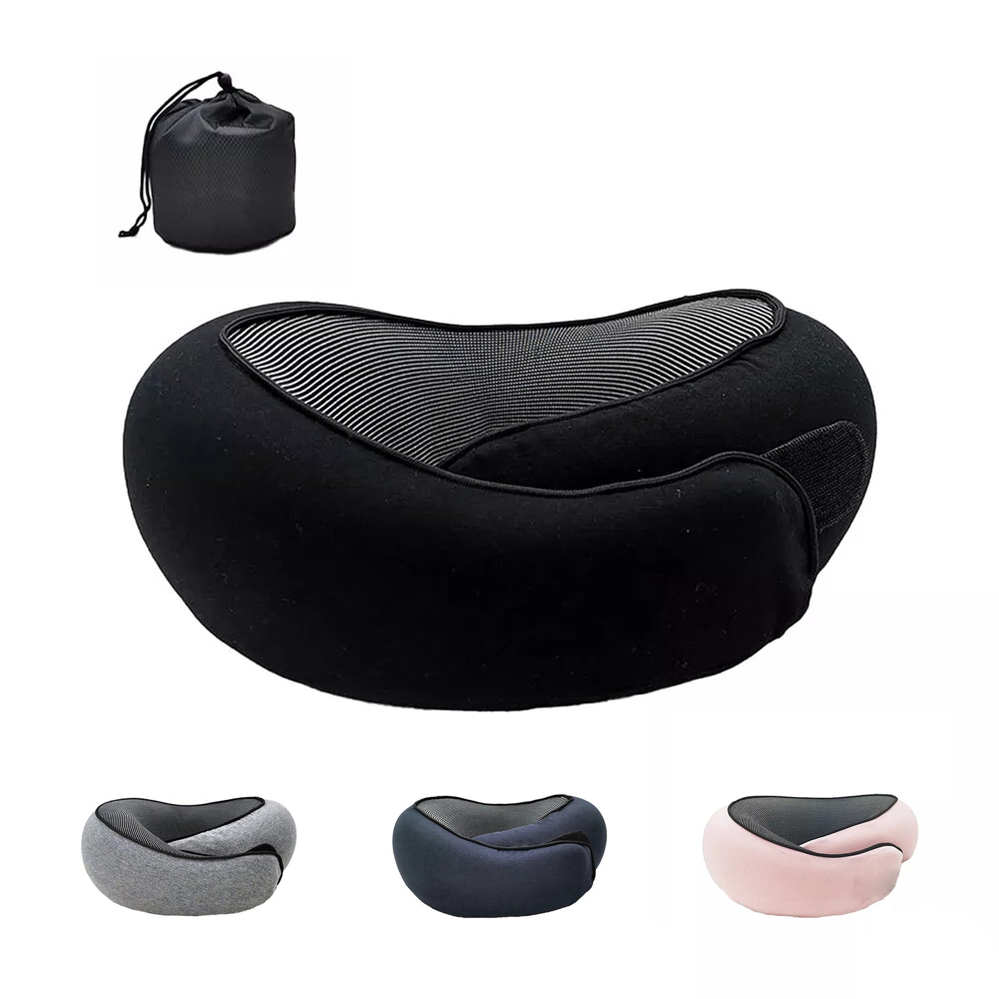 Travel Neck Pillow Memory Foam Portable Soft U Shaped Neck Head Support