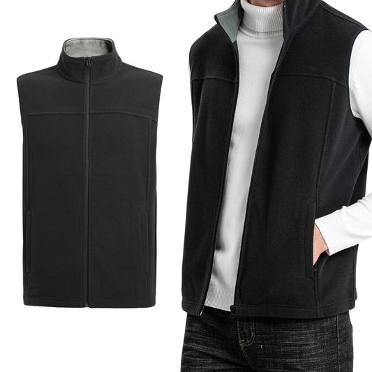 Unisex Soft Fleece Vest Medium Weight Sleeveless Outerwear