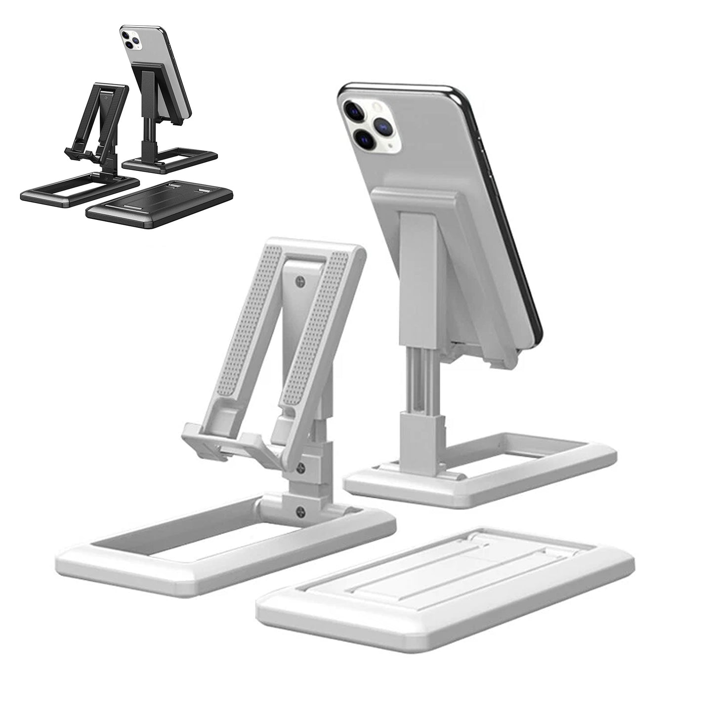 Adjustable Phone and Tablet Holder Foldable Desk Mount for iPhone
