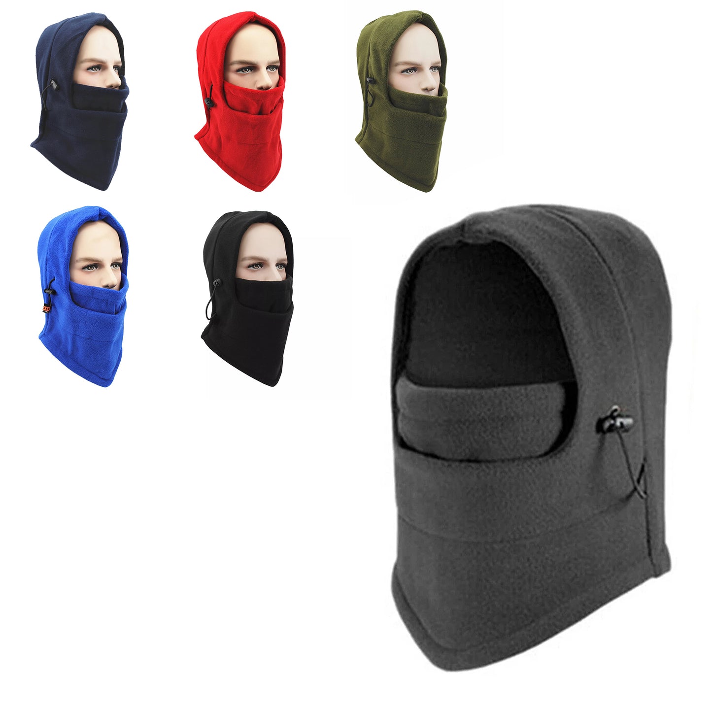 Winter Fleece Balaclava Face Mask Hood Hat Neck Warmer