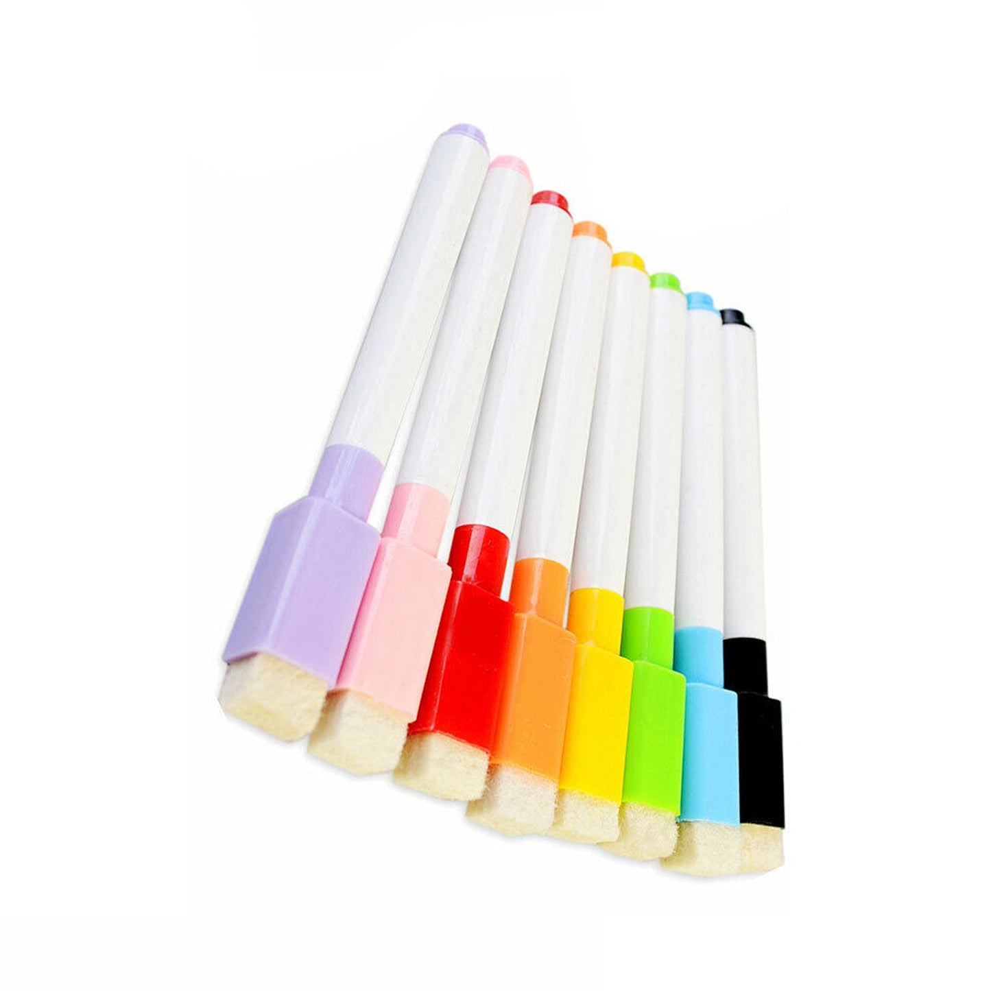 Whiteboard Marker Pens Magnetic Eraser Lid Cap 8x