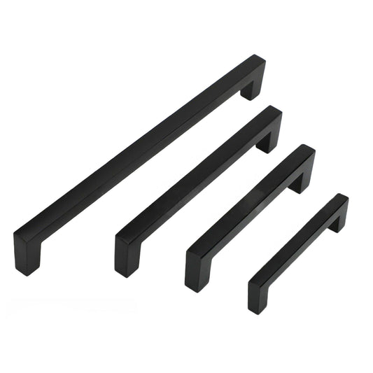 Black 77mm 64mm MatteStainless Steel Handles