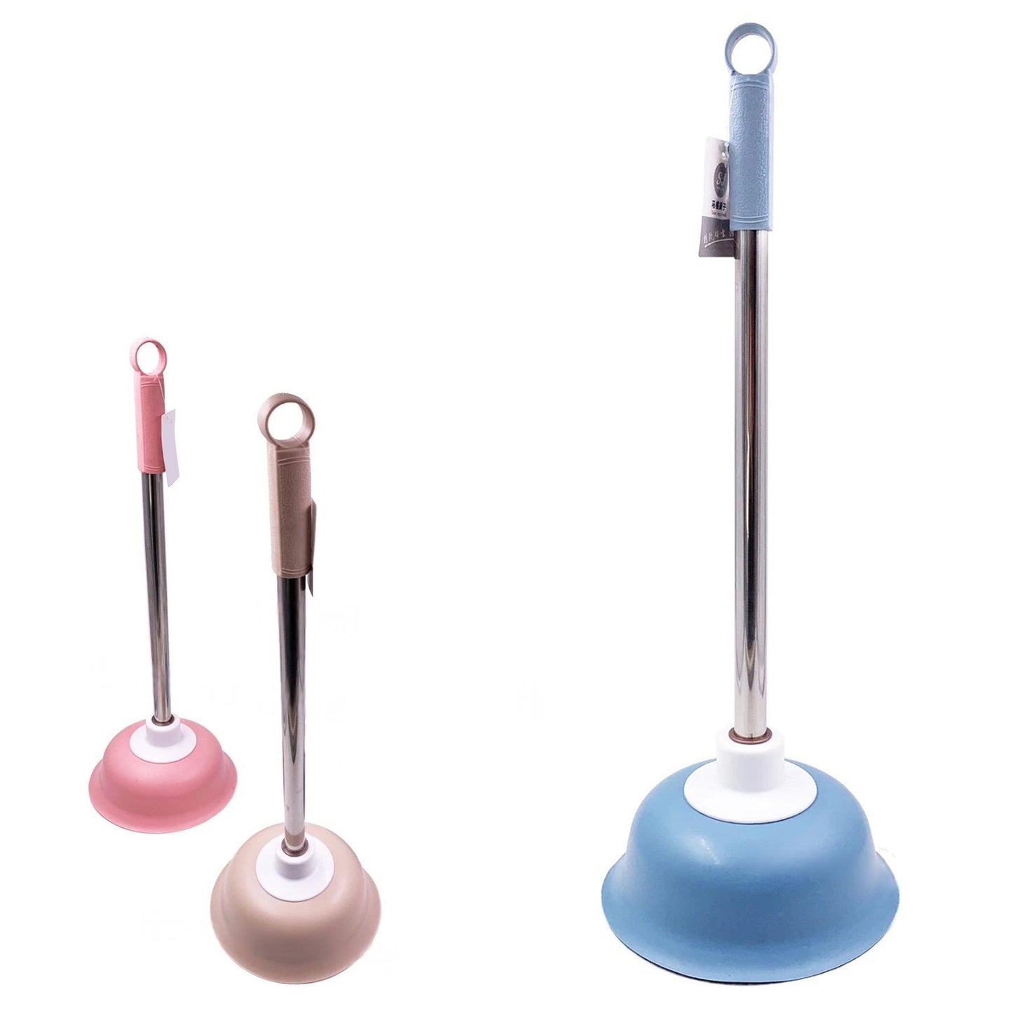 Jumbo Drain Plunger for Toilet Sink Shower and Bath Unblocker Plumbing Tool - Random Colour