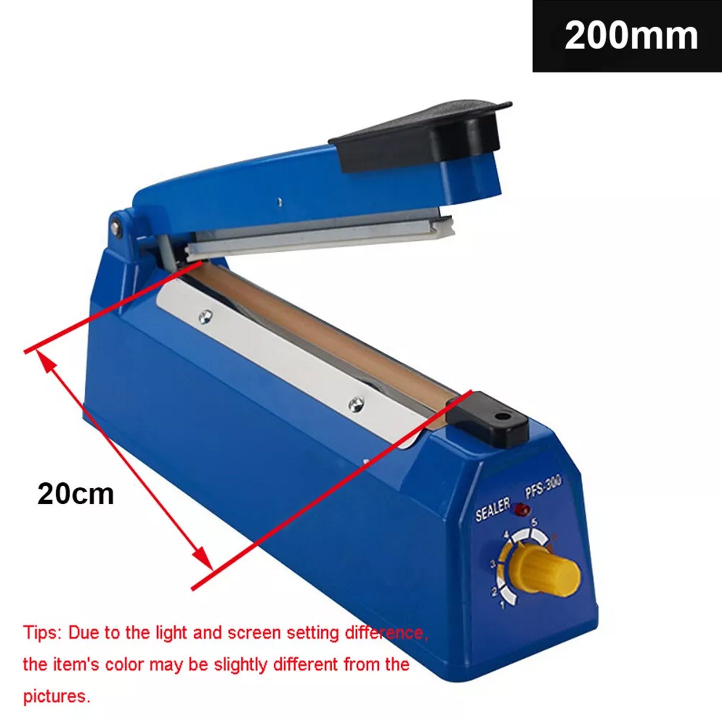 Impulse Heat Sealer Machine for Plastic Poly Bags 200mm 300mm 400mm Sizes