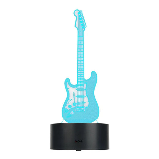 3D Guitar LED Night Light with 16 Colour Gradient and Remote Control